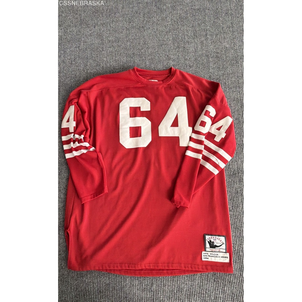 Mitchell Ness San Francisco Red 49ers 1964 Dave Wilcox Throwback Jersey -Size 56